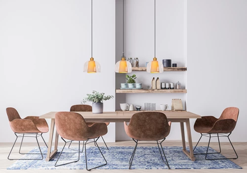 Lucide GUNHILD - Pendant light - 3xE27 - Transparant - atmosphere 1